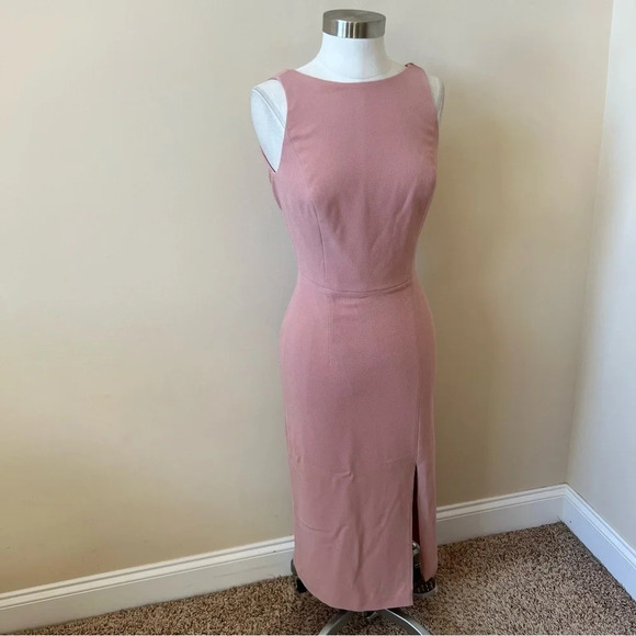 Dress the Population Mackenna low cowl back sheath dress blush pink 866 - Picture 11 of 15
